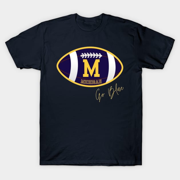 Michigan Wolverines Go Blue T-Shirt by Alexander S.